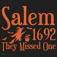 1692 They Missed One Salem Wo Halloween Distressed Beanie thumb 2