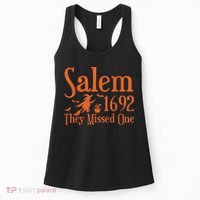1692 They Missed One Salem Wo Halloween Distressed Women's Tank Top thumb 0