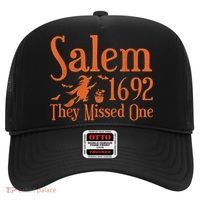 1692 They Missed One Salem Wo Halloween Distressed Hat thumb 0