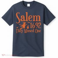 1692 They Missed One Salem Wo Halloween Distressed T-Shirt thumb 0