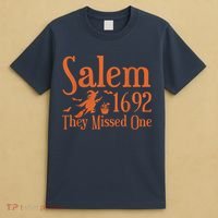 1692 They Missed One Salem Wo Halloween Distressed T-Shirt thumb 4