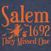 1692 They Missed One Salem Wo Halloween Distressed T-Shirt thumb 5