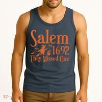 1692 They Missed One Salem Wo Halloween Distressed Tank Top thumb 3