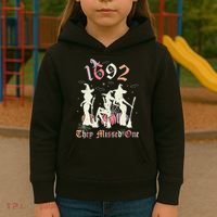 1692 They Missed One Salem You Missed One Halloween 1692 Kids Hoodie thumb 3