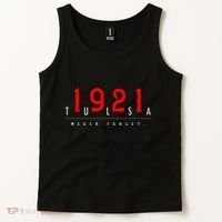 1921 Tulsa Oklahoma Black Wall Street Never Forget Graphic Tank Top thumb 2