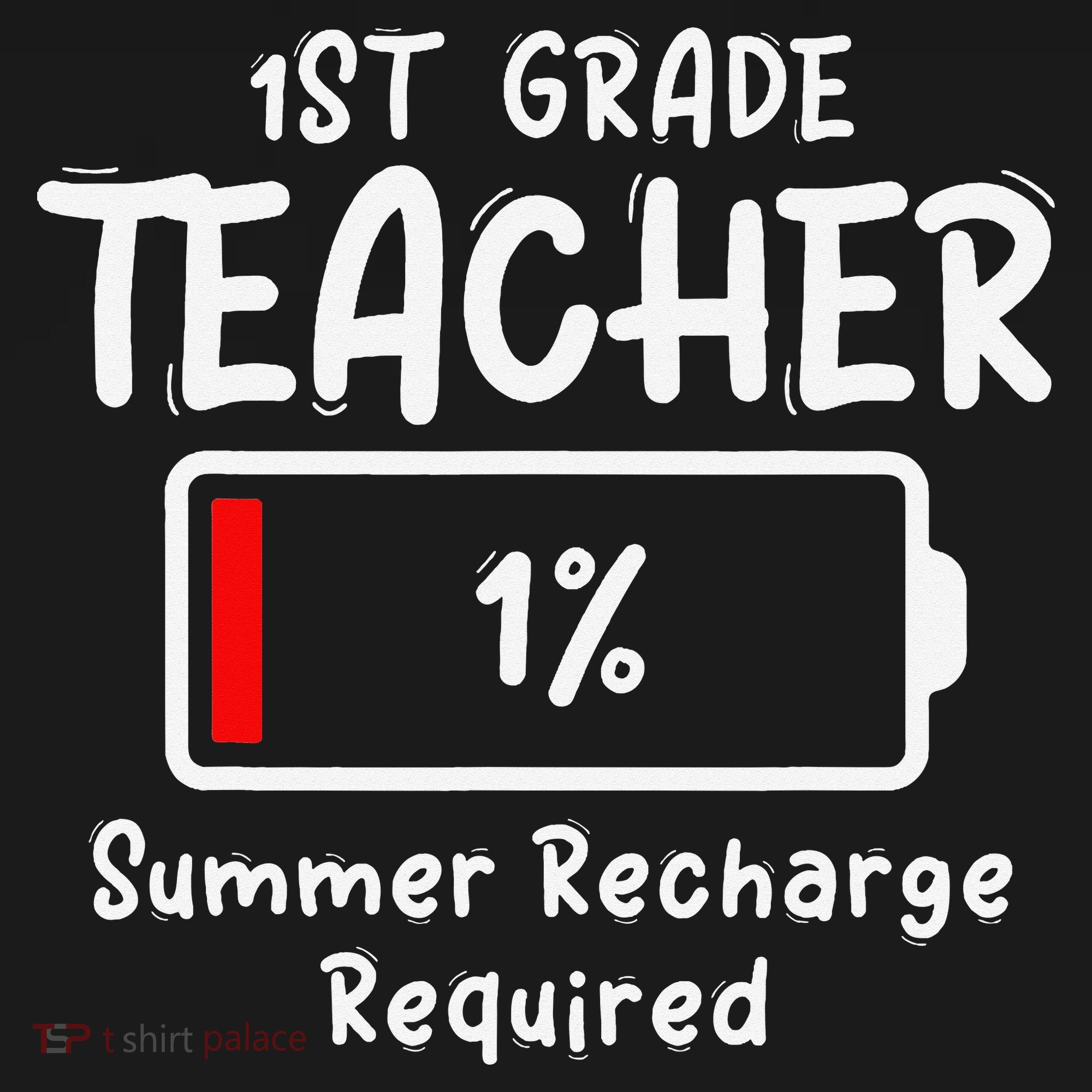 1st-Grade Teacher Summer Recharge Required Last Day School Apron