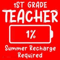 1st-Grade Teacher Summer Recharge Required Last Day School Santa Hat thumb 1