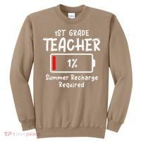 1st-Grade Teacher Summer Recharge Required Last Day School Sweatshirt thumb 0