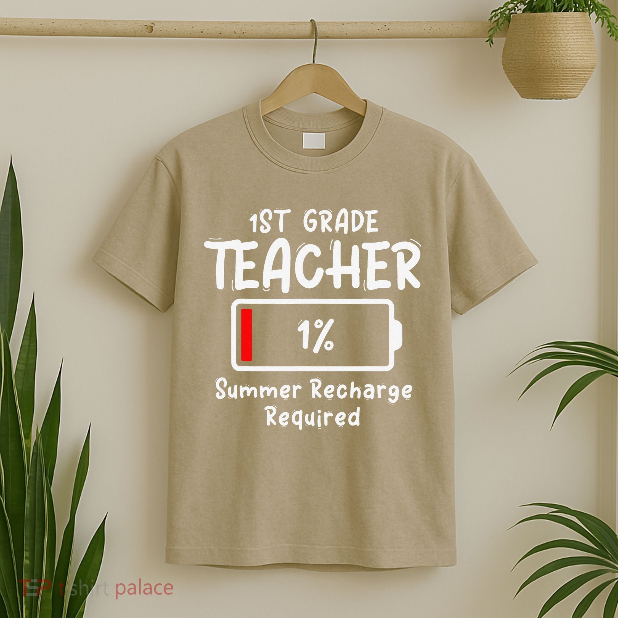 1st-Grade Teacher Summer Recharge Required Last Day School T-Shirt