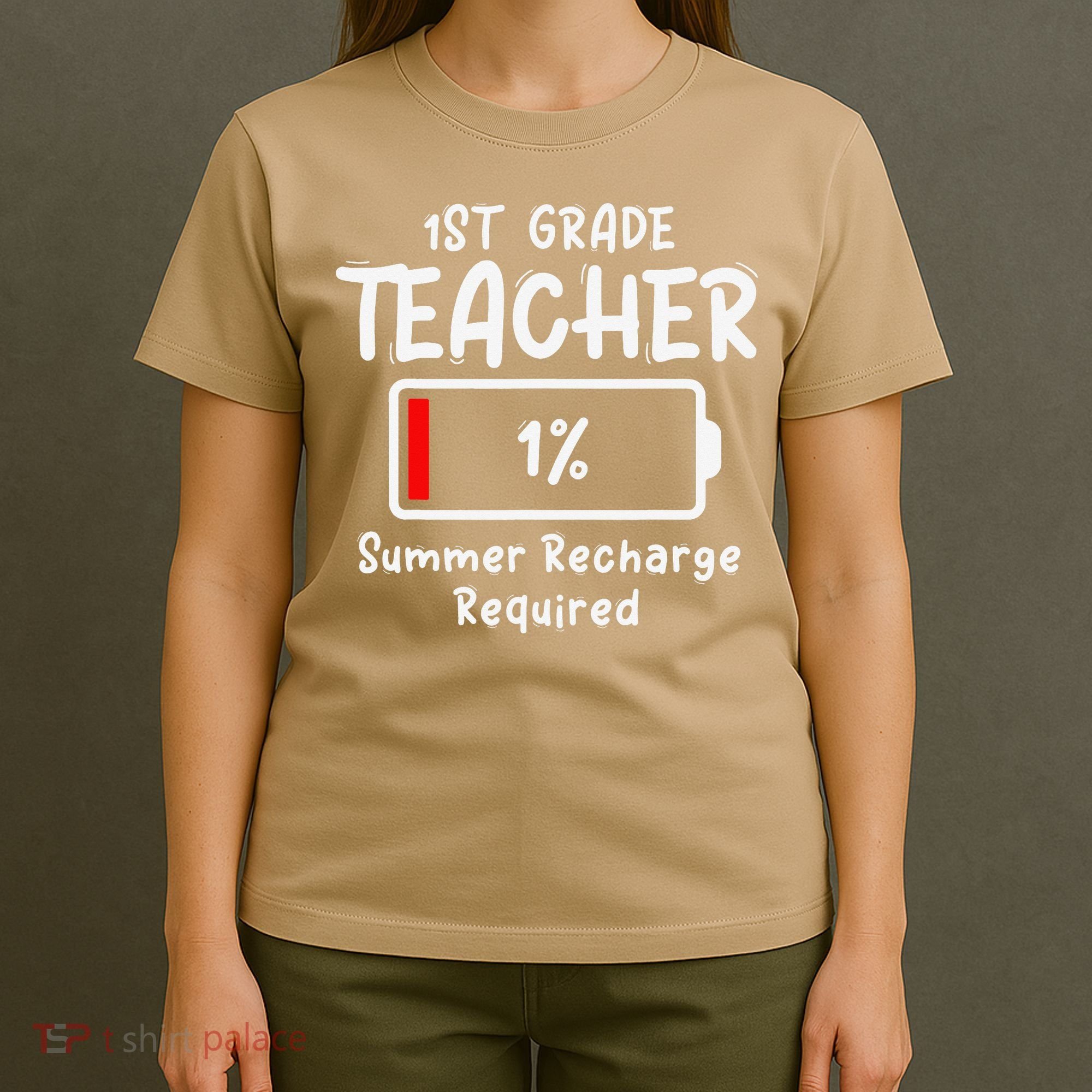 1st-Grade Teacher Summer Recharge Required Last Day School T-Shirt