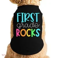 1st Teacher Team - First Grade Rocks Doggie Tank thumb 0