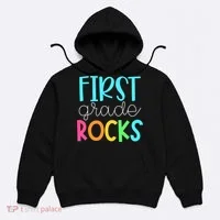 1st Teacher Team - First Grade Rocks Hoodie thumb 0