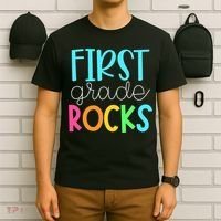 1st Teacher Team - First Grade Rocks T-Shirt thumb 6