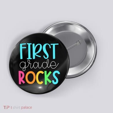 1st Teacher Team - First Grade Rocks Button