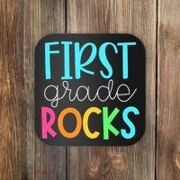 1st Teacher Team - First Grade Rocks Coaster thumb 0