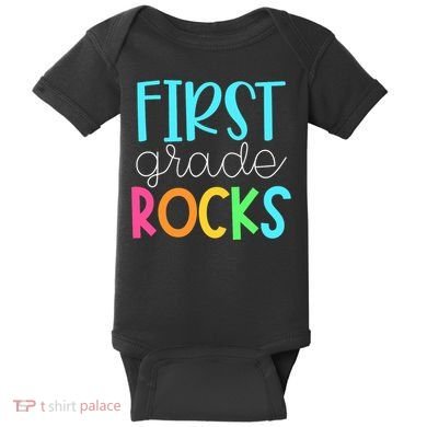 1st Teacher Team - First Grade Rocks Baby Bodysuit