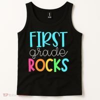 1st Teacher Team - First Grade Rocks Tank Top thumb 2