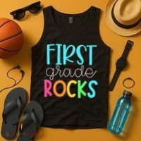 1st Teacher Team - First Grade Rocks Tank Top thumb 4