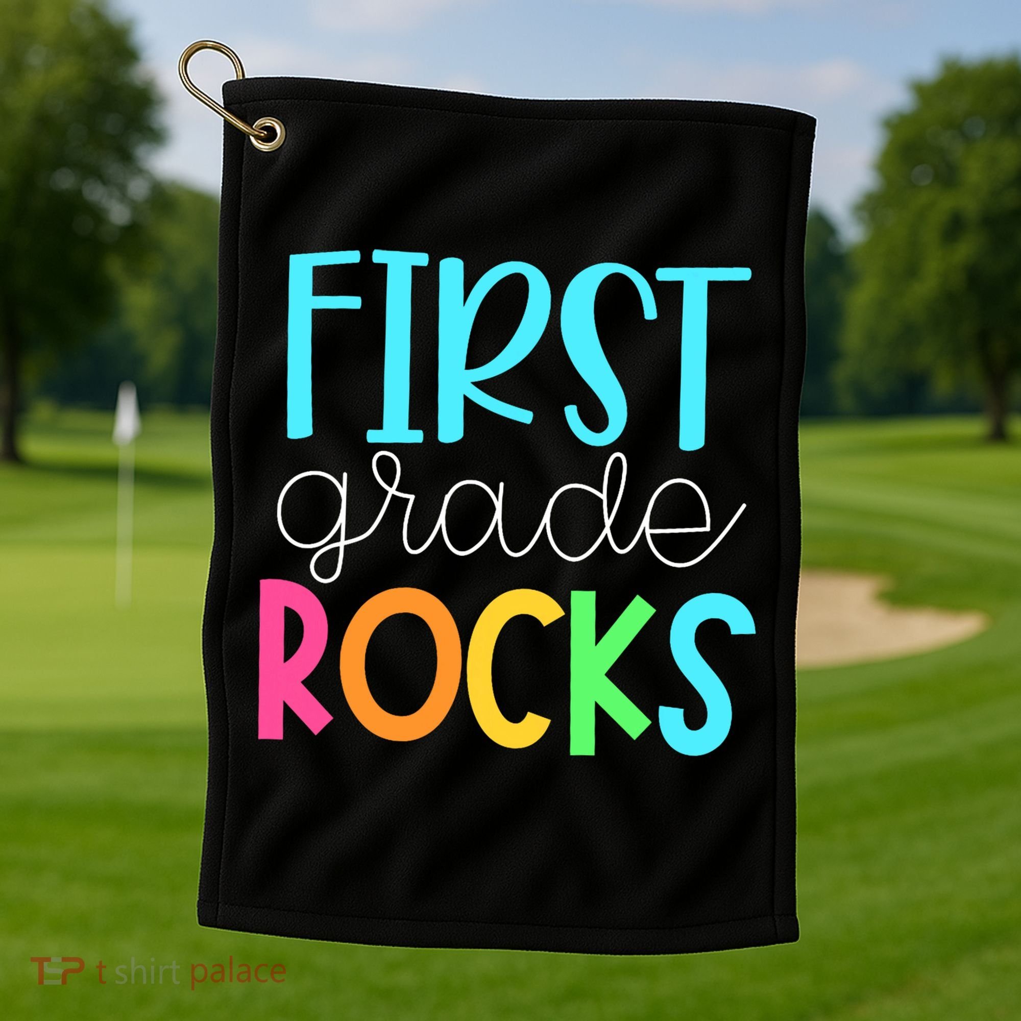 1st Teacher Team - First Grade Rocks Golf Towel