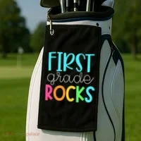 1st Teacher Team - First Grade Rocks Golf Towel thumb 2