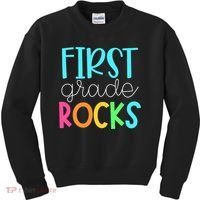 1st Teacher Team - First Grade Rocks Kids Sweatshirt thumb 0