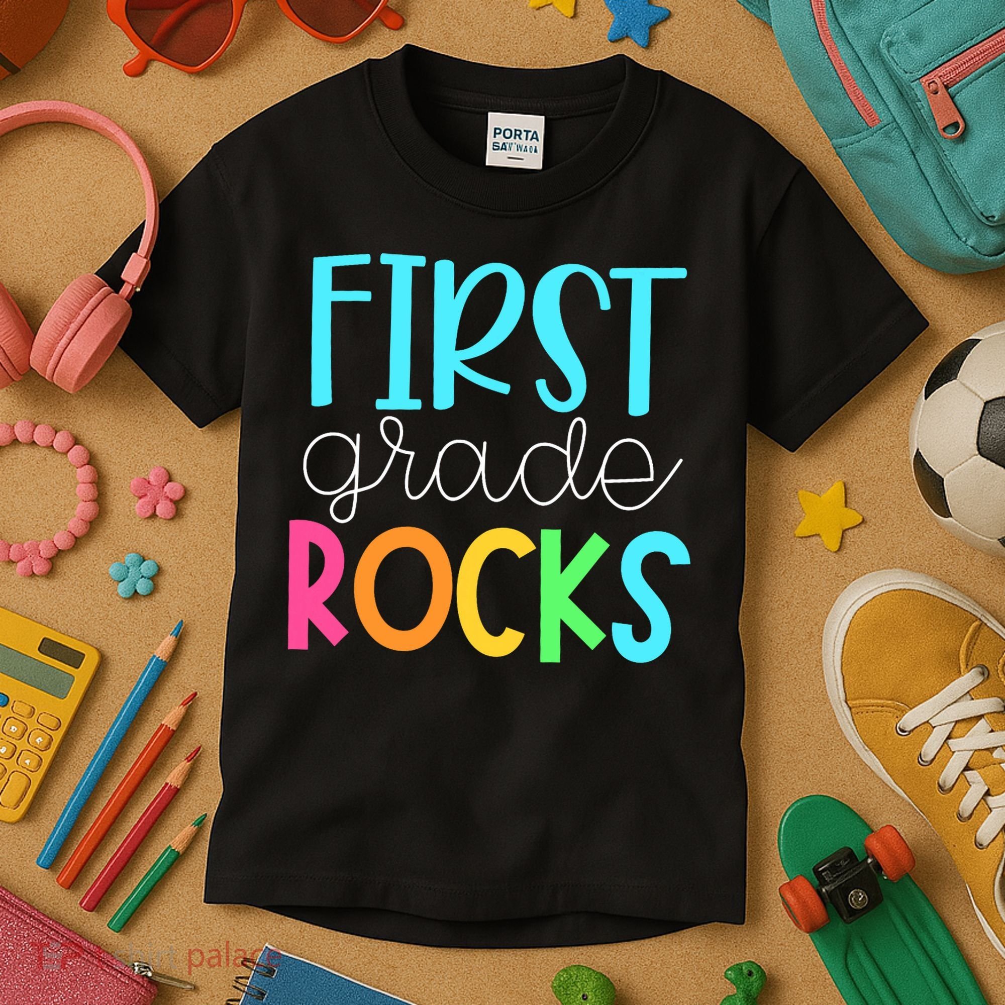 1st Teacher Team - First Grade Rocks Kids T-Shirt