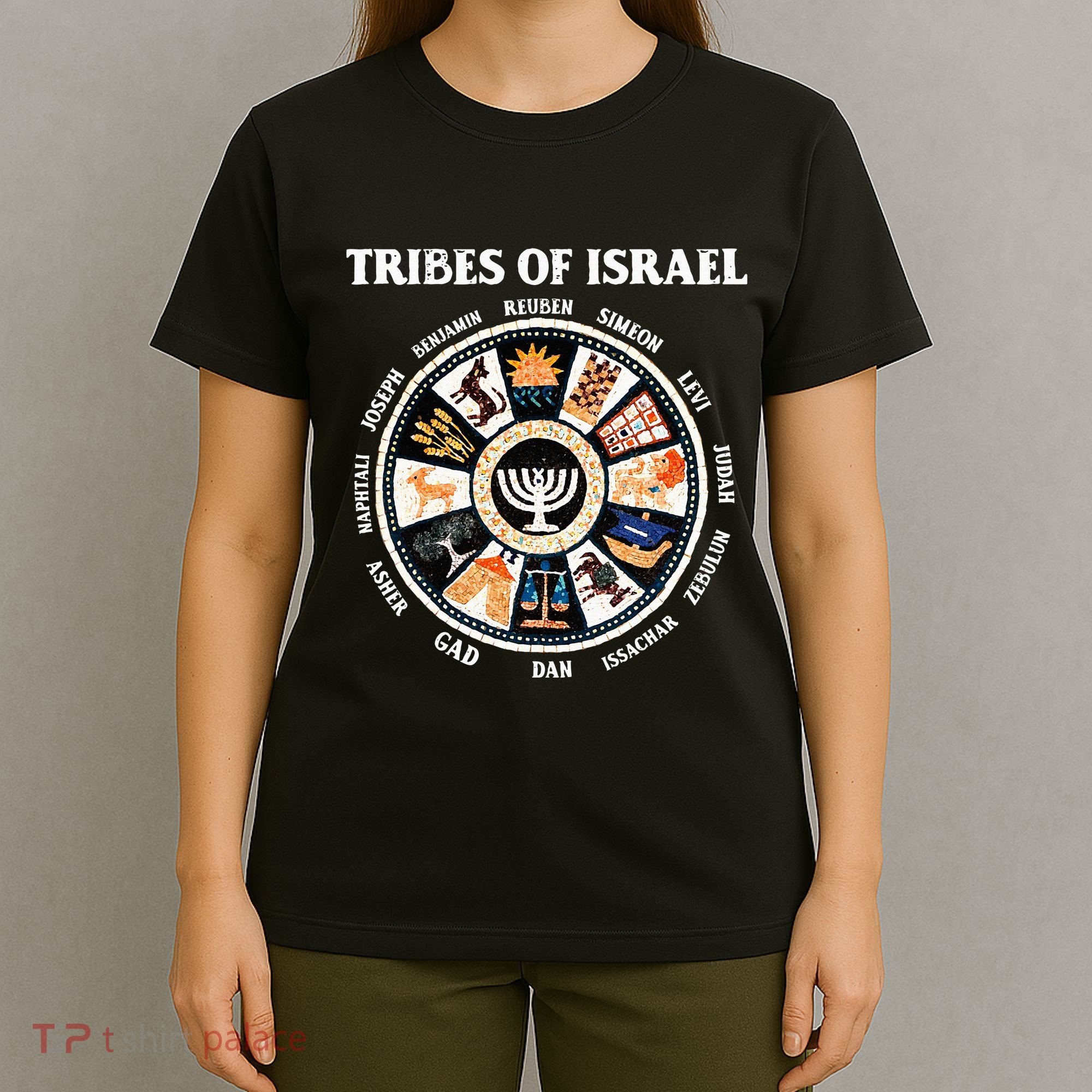 12 Twelve Tribes Of Israel Hebrew Israelite Judah Jerusalem T-Shirt