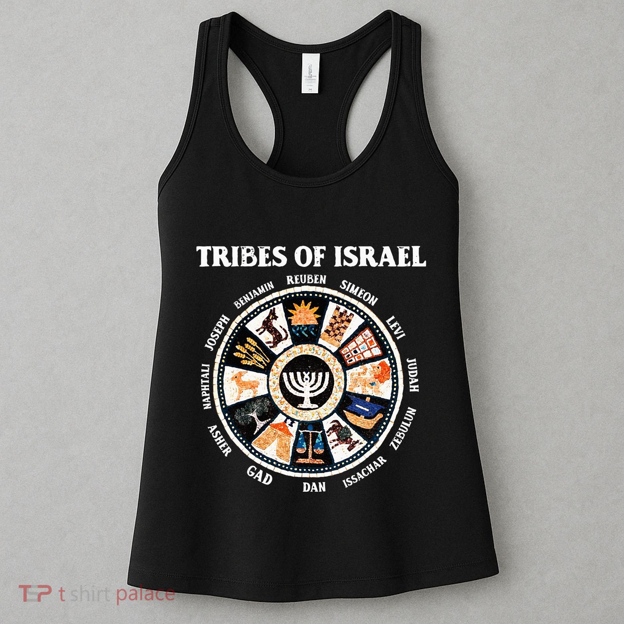 12 Twelve Tribes Of Israel Hebrew Israelite Judah Jerusalem Women's Tank Top