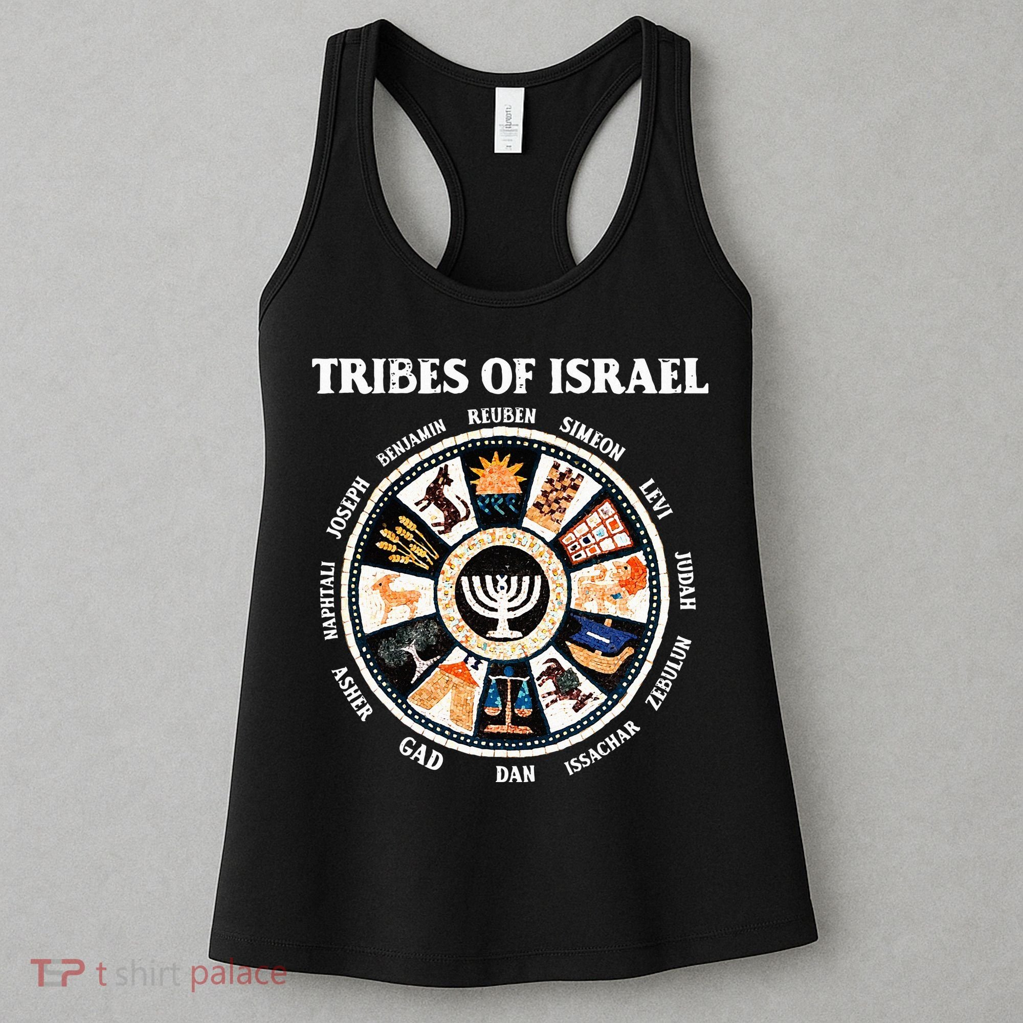 12 Twelve Tribes Of Israel Hebrew Israelite Judah Jerusalem Women's Tank Top