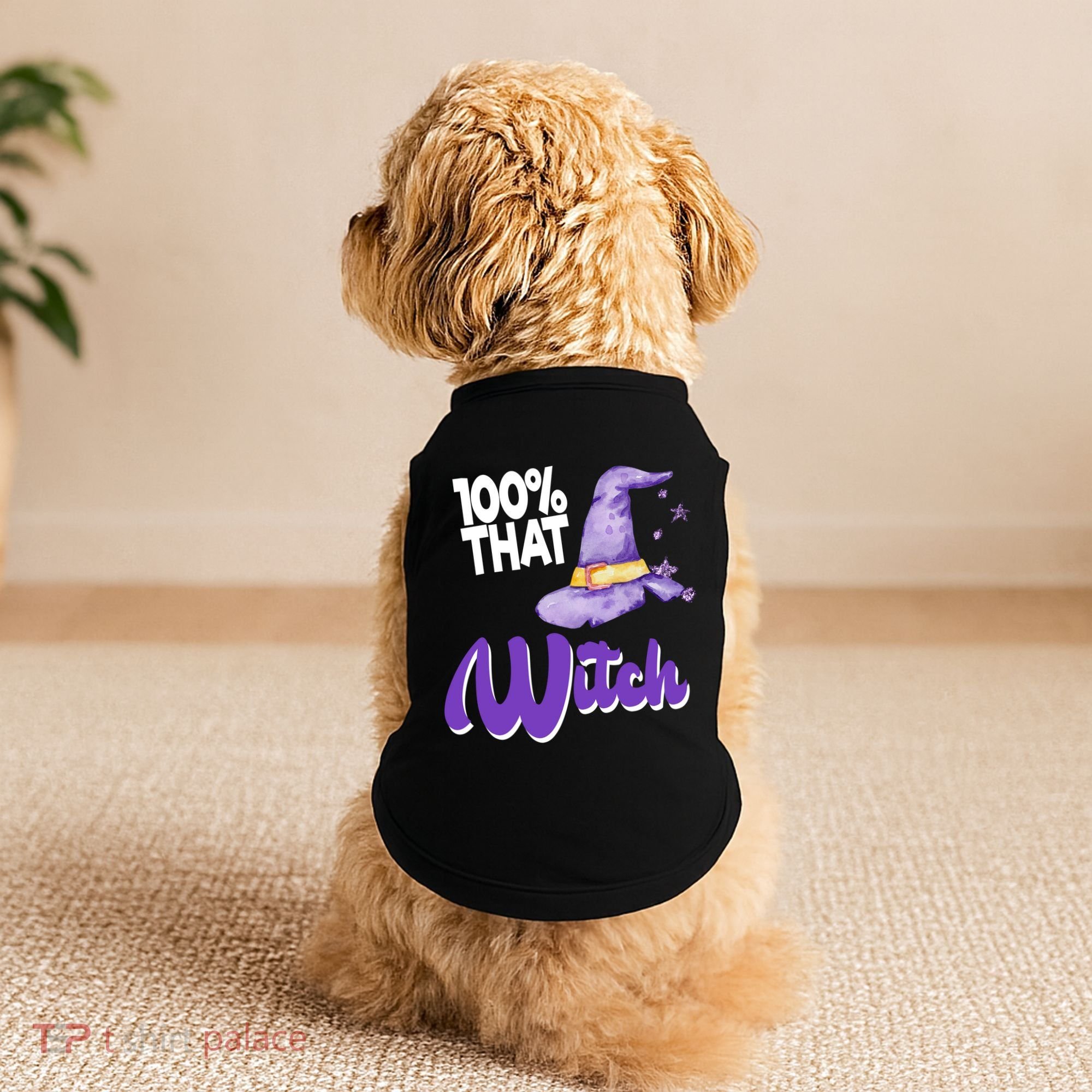 100% That Witch Funny Halloween Doggie Tank