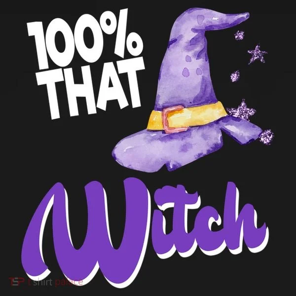 100% That Witch Funny Halloween Bucket Hat