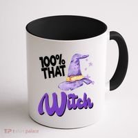 100% That Witch Funny Halloween Coffee Mug thumb 1