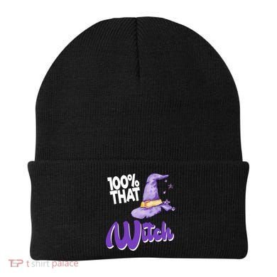 100% That Witch Funny Halloween Beanie