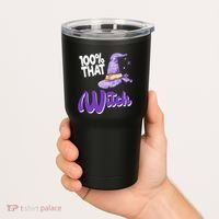 100% That Witch Funny Halloween Tumbler thumb 2