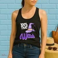 100% That Witch Funny Halloween Women's Tank Top thumb 2