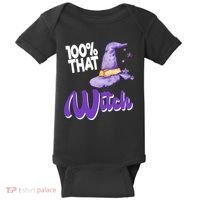 100% That Witch Funny Halloween Baby Bodysuit thumb 0