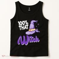 100% That Witch Funny Halloween Tank Top thumb 2