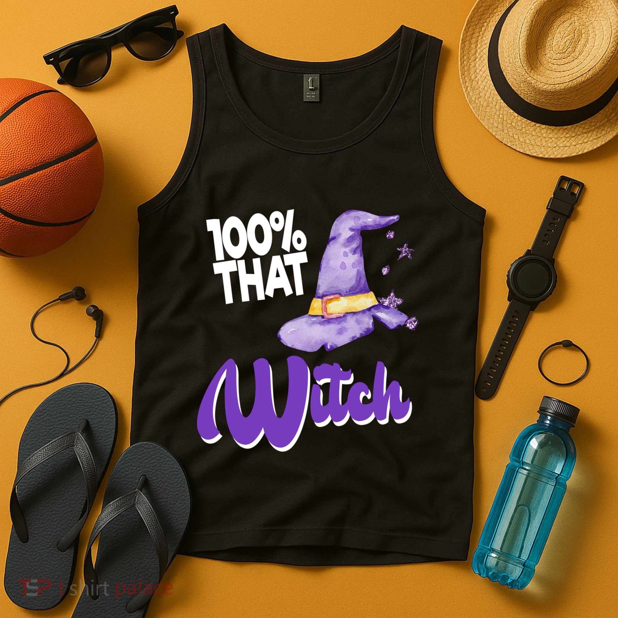 100% That Witch Funny Halloween Tank Top