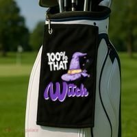 100% That Witch Funny Halloween Golf Towel thumb 2