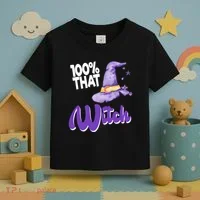 100% That Witch Funny Halloween Toddler T-Shirt thumb 3