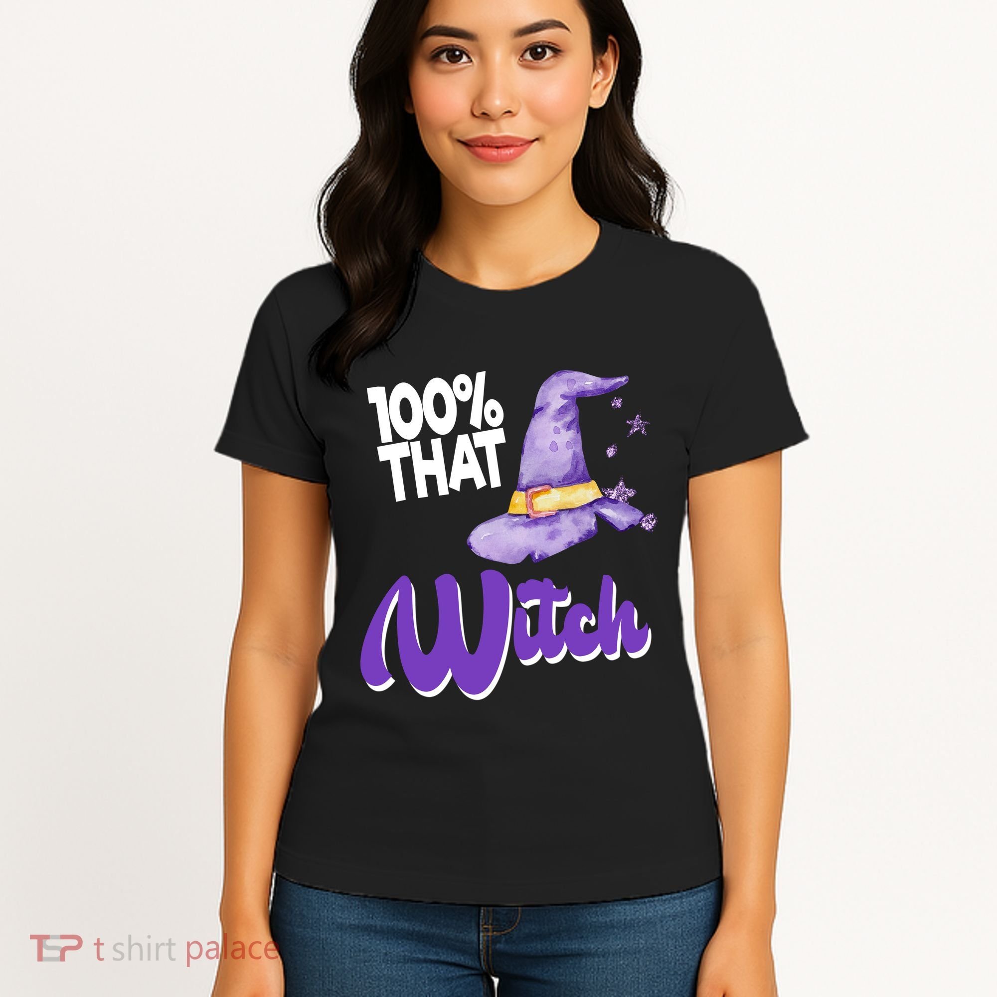 100% That Witch Funny Halloween Women's T-Shirt