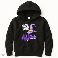 100% That Witch Funny Halloween Kids Hoodie thumb 0