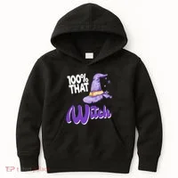 100% That Witch Funny Halloween Kids Hoodie thumb 0