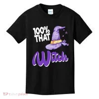 100% That Witch Funny Halloween Kids T-Shirt thumb 0