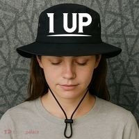 1 UP Funny Fathers Day T Bucket Hat thumb 3