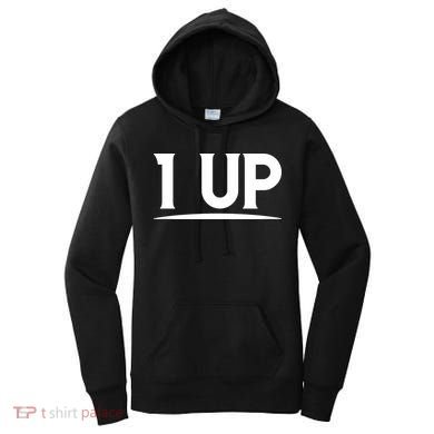 1 UP Funny Fathers Day T Women's Hoodie