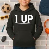 1 UP Funny Fathers Day T Kids Hoodie thumb 2