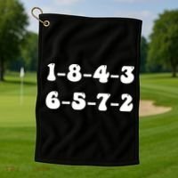 18436572 V8 Engine Firing Order Golf Towel thumb 1