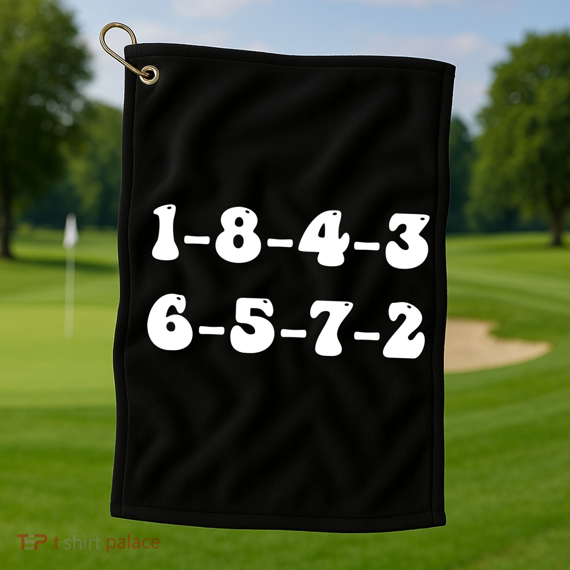 18436572 V8 Engine Firing Order Golf Towel