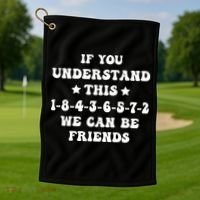 18436572 V8 Engine Firing Order Golf Towel thumb 1